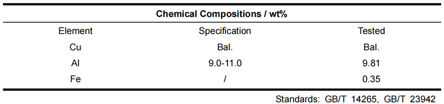 CuAl10 powder chemical composition china supplier